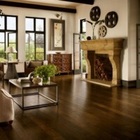 Armstrong Artesian Hand Tooled Hickory Engineered Hardwood Artesian Harvest